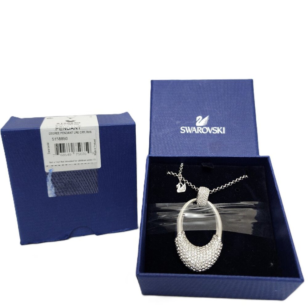 Swarovski Degree Clear Crystal Rhodium Large Pendant 158850 - Picture 5 of 5